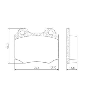 Pastilha Freio Diant GOL/SAVEIRO/VOYAGE/PARATI Lonaflex P43 - Imagem 2