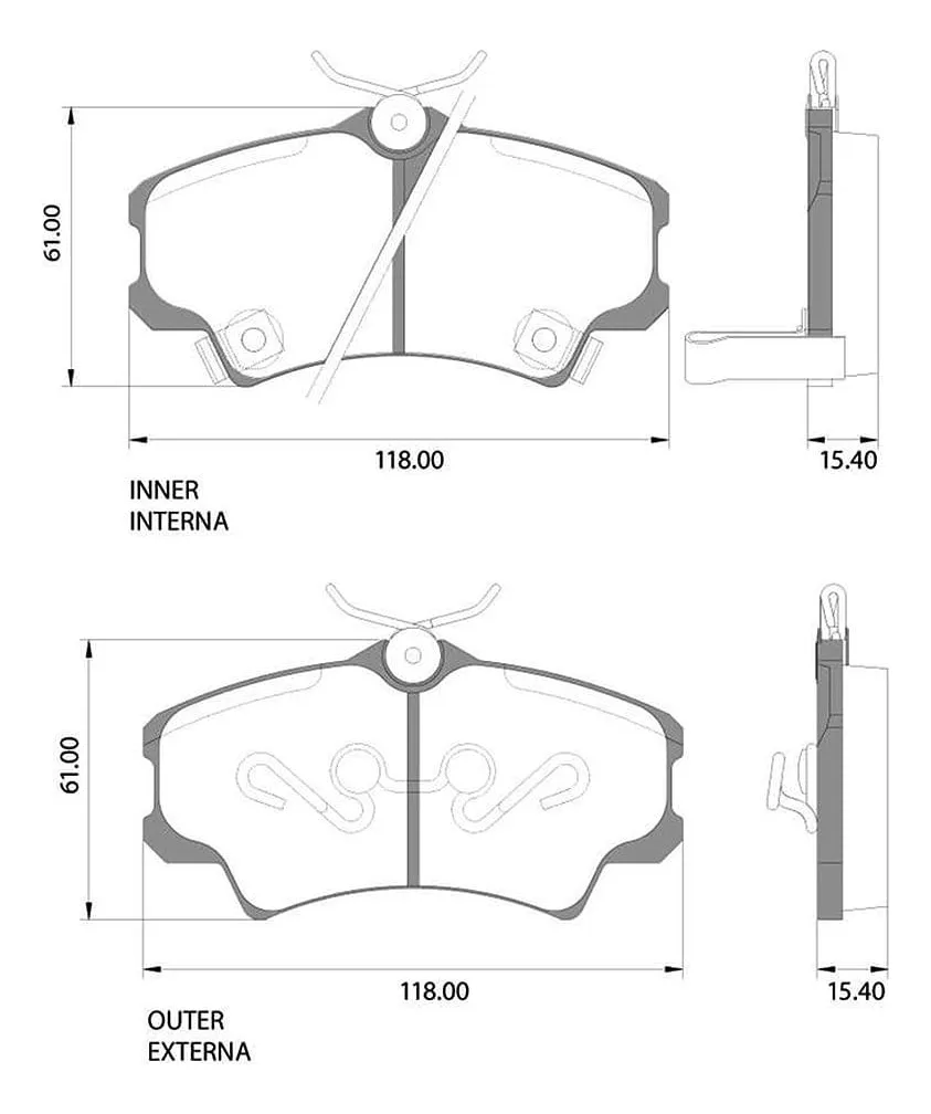 Pastilha Freio Diant Honda Civic Lonaflex P71 - Imagem 4